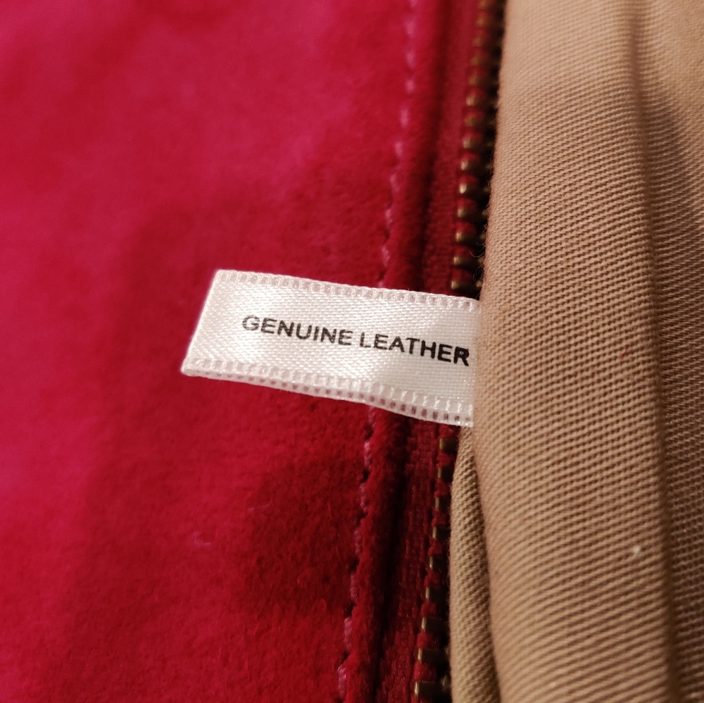 Large T Tahari Leather & Nubuck Clutch - Picture 10 of 13